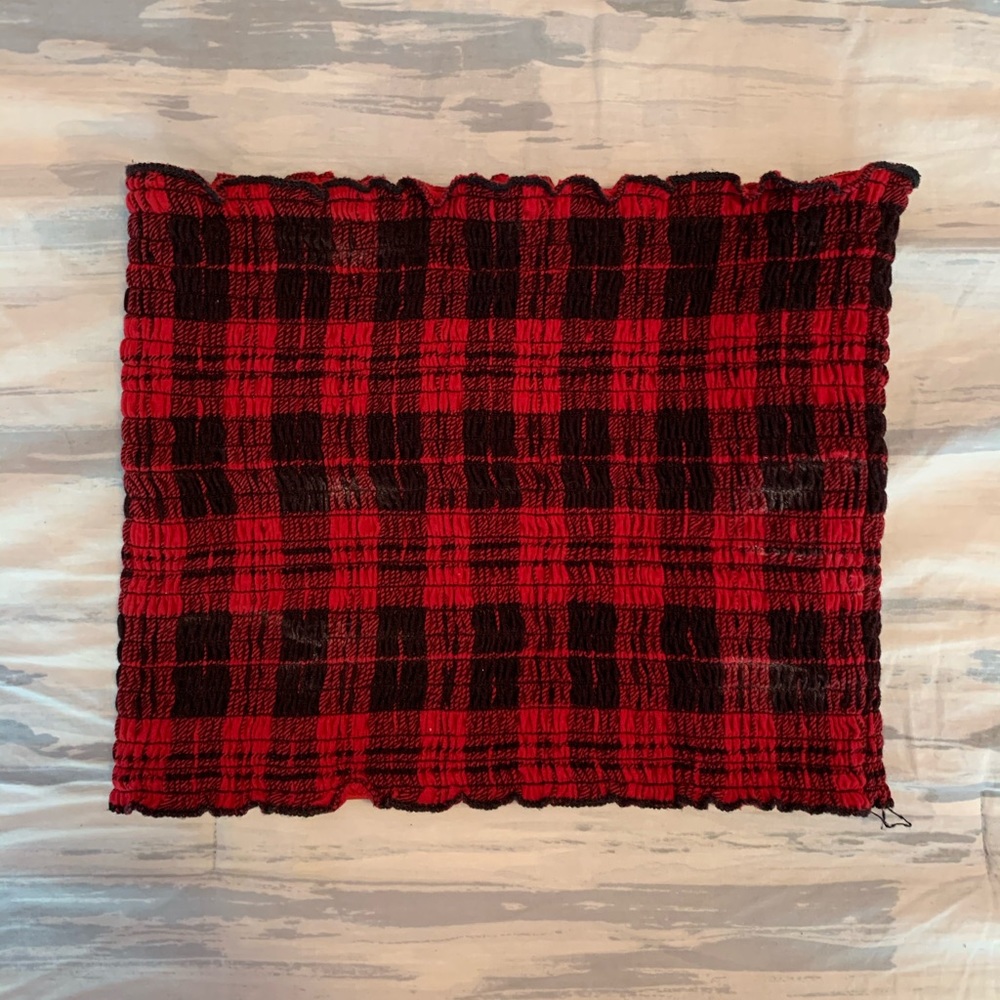 Plaid Tube Top
